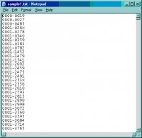 A text file with one ISSN per line